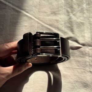 Elegant Dark Brown Leather Belt for Men  Bally size 95/38 vintage